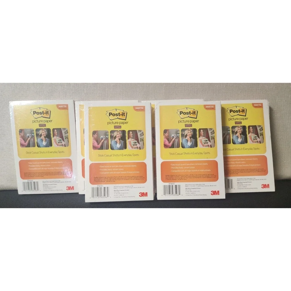 3M Post-it Picture Paper Print Peel And Stick 65 Sheets X‎ 6   Matte   New